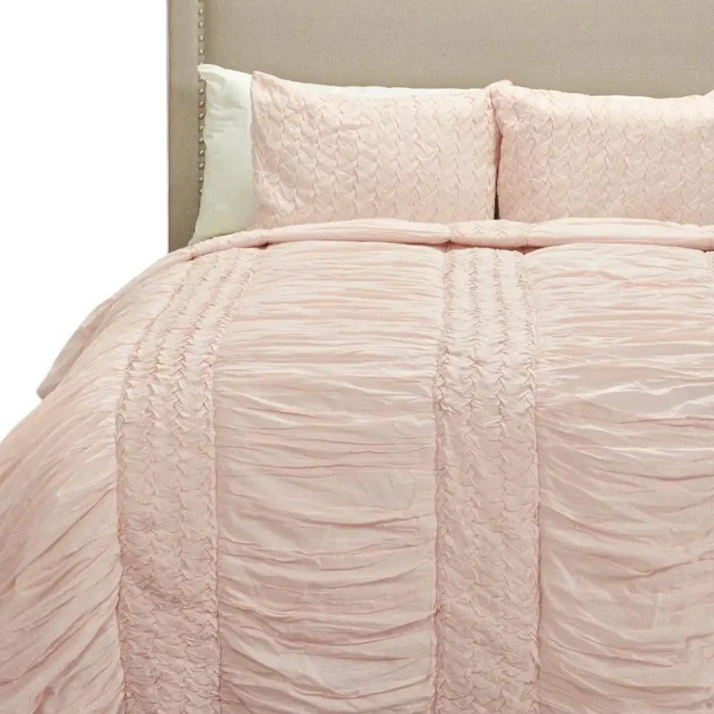 Pink King 100% Cotton 300 Thread Count Machine Washable Down Alternative Comforter - Homeroots - Flyclothing LLC