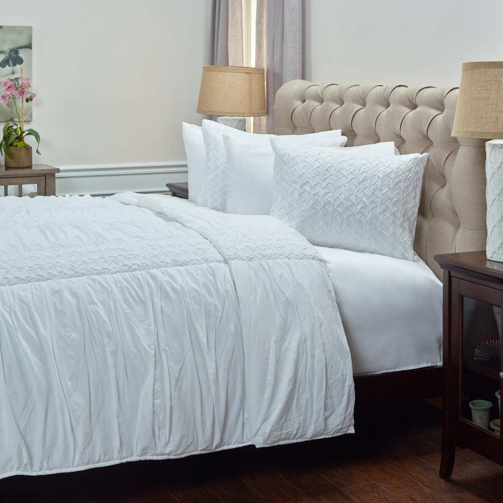 White Queen 100% Cotton 300 Thread Count Machine Washable Down Alternative Comforter - Homeroots - Flyclothing LLC