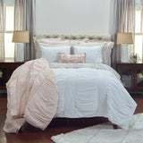 White Twin 100% Cotton 300 Thread Count Machine Washable Down Alternative Comforter - Homeroots - Flyclothing LLC