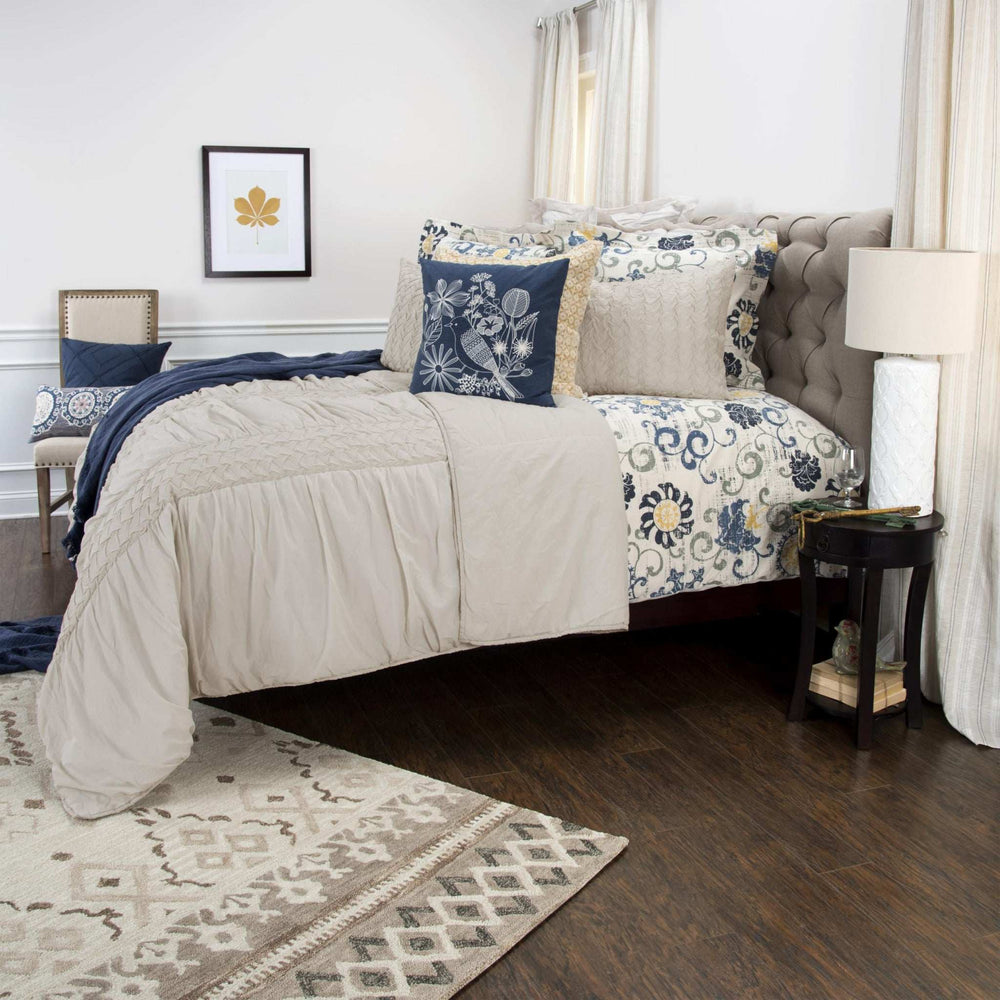 Natural Queen 100% Cotton 300 Thread Count Washable Down Alternative Comforter - Homeroots - Flyclothing LLC