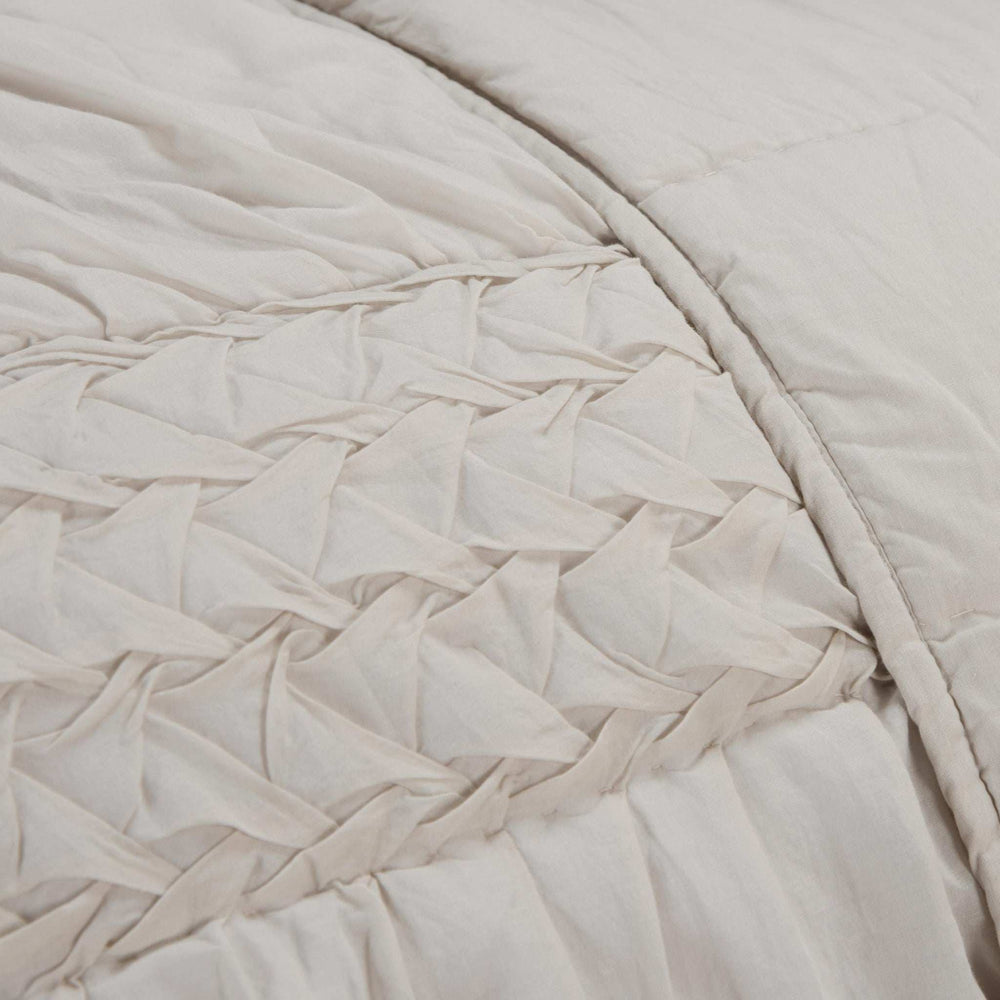 Natural Twin 100% Cotton 300 Thread Count Washable Down Alternative Comforter - Homeroots - Flyclothing LLC