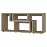 63" Wood Brown Particle Board Open Shelving TV Stand - Homeroots