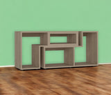 63" Wood Brown Particle Board Open Shelving TV Stand - Homeroots