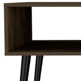 40" Brown And Black Coffee Table With Drawer And Shelf - Homeroots