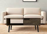 40" Brown And Black Coffee Table With Drawer And Shelf - Homeroots - Flyclothing LLC