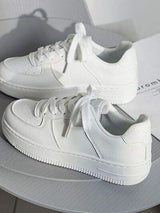 Lace Up Round Toe Platform Shoes - Trendsi - Flyclothing LLC
