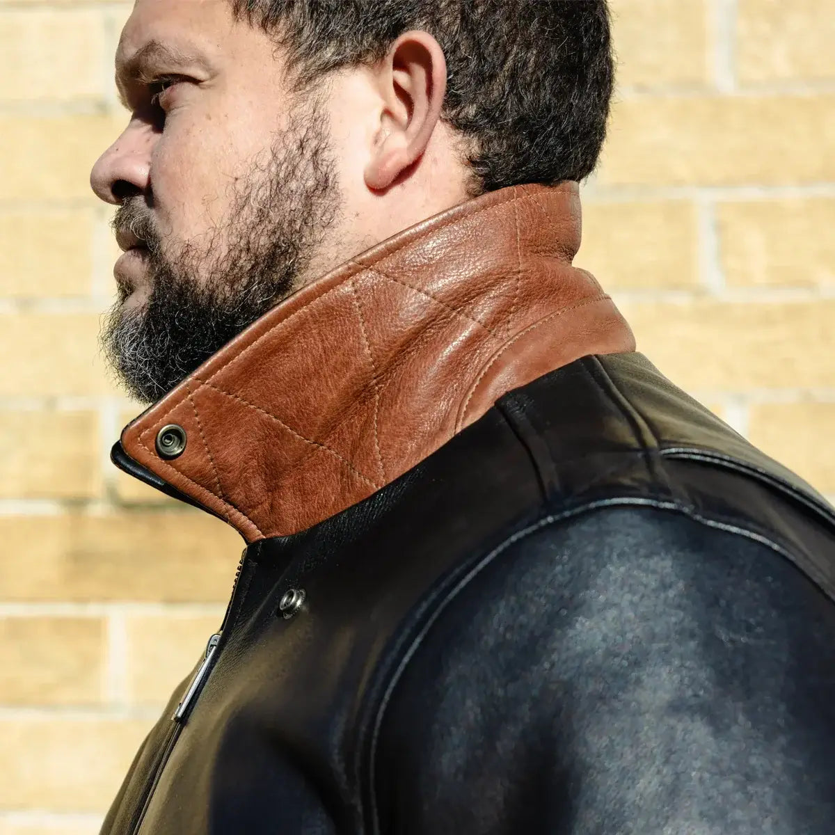 Moto Bomber - Men's Leather Jacket - First Manufacturing Company - Flyclothing LLC