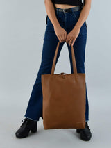 Café Chic Women's Leather Tote Bag - Classy Leather Bags - Flyclothing LLC