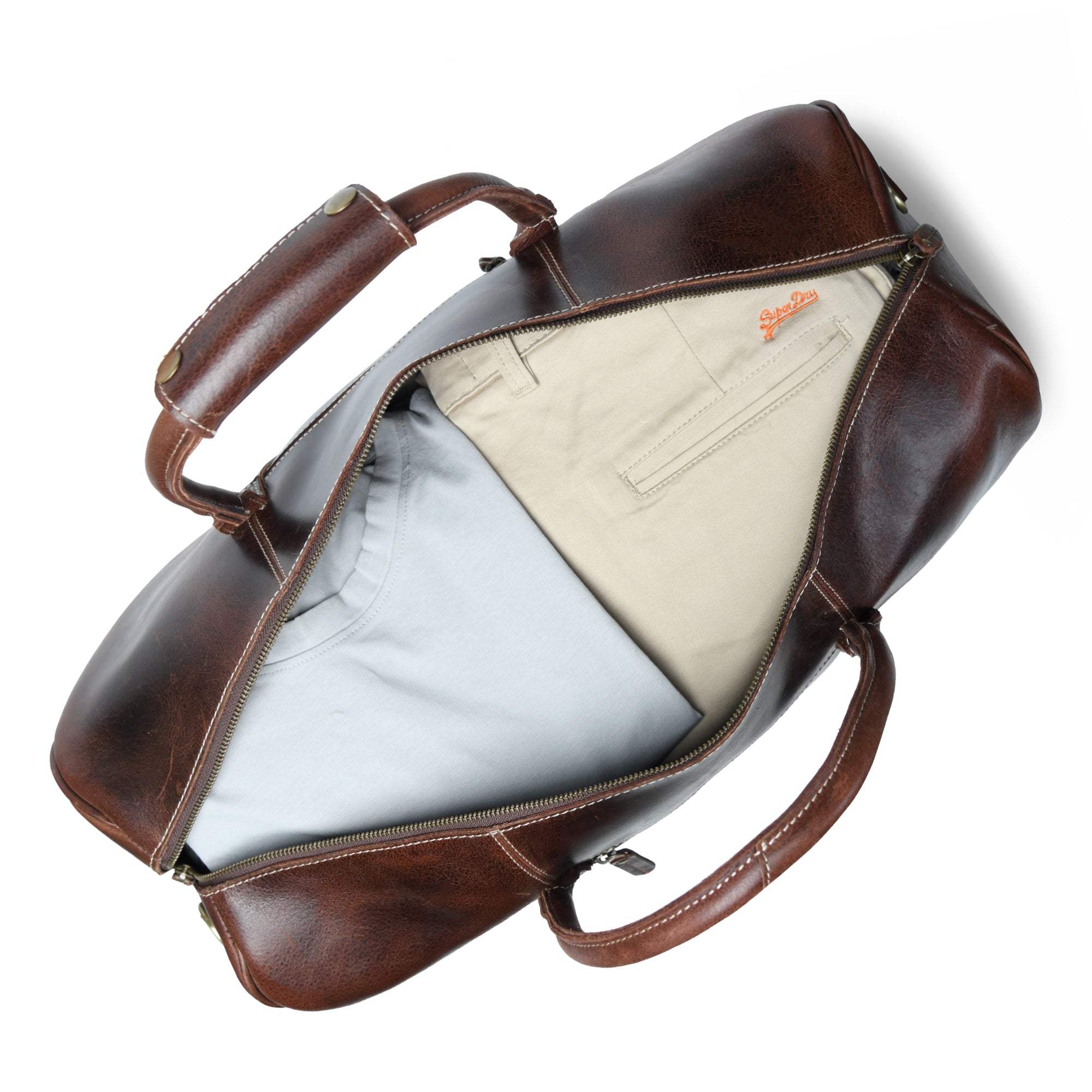 The Buffalo Traveller- Walnut - Classy Leather Bags - Flyclothing LLC