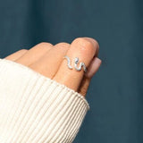 925 Sterling Silver Snake Ring - Trendsi