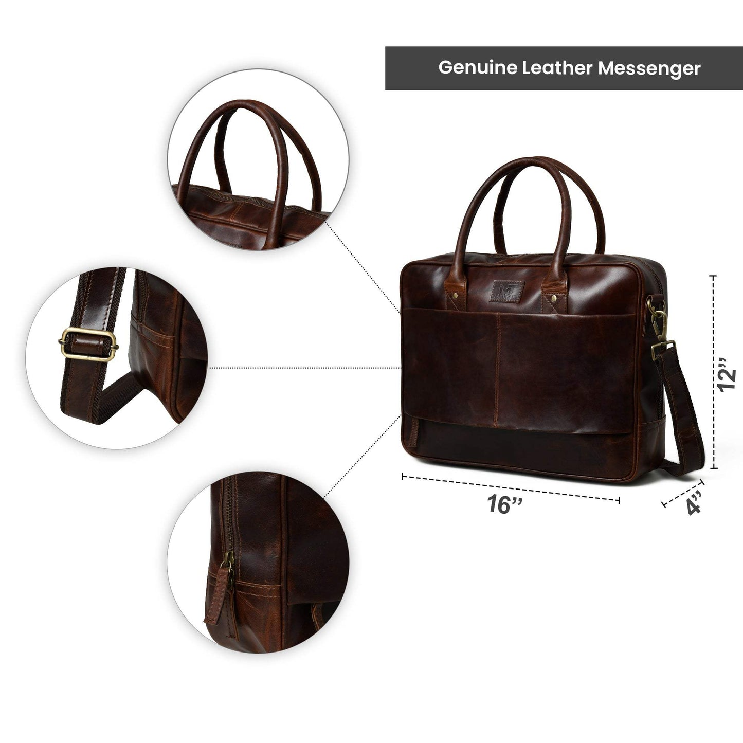 Crimson Contemporary Briefcase - Classy Leather Bags - Flyclothing LLC