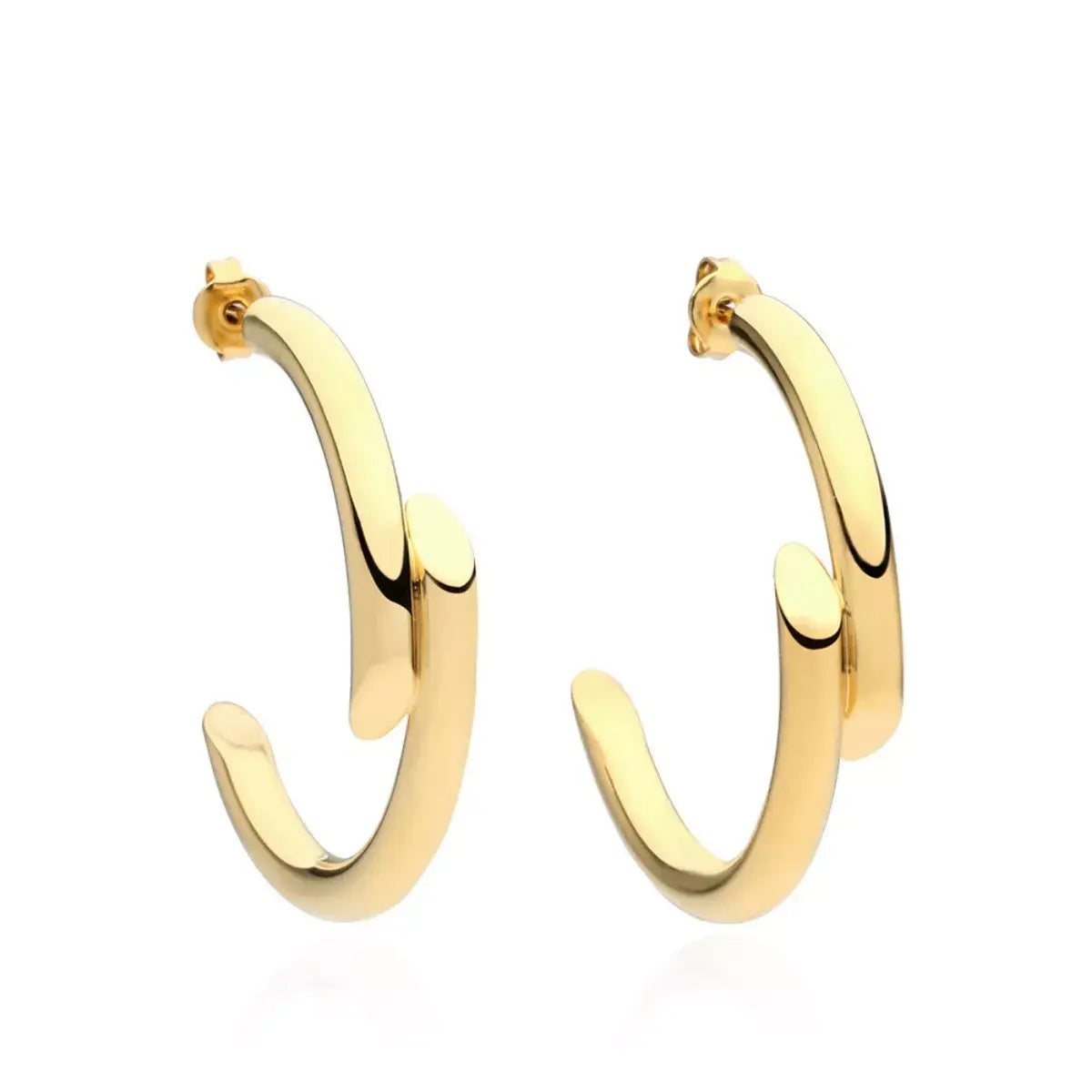 Chunky C-Hoop Earrings - Trendsi - Flyclothing LLC