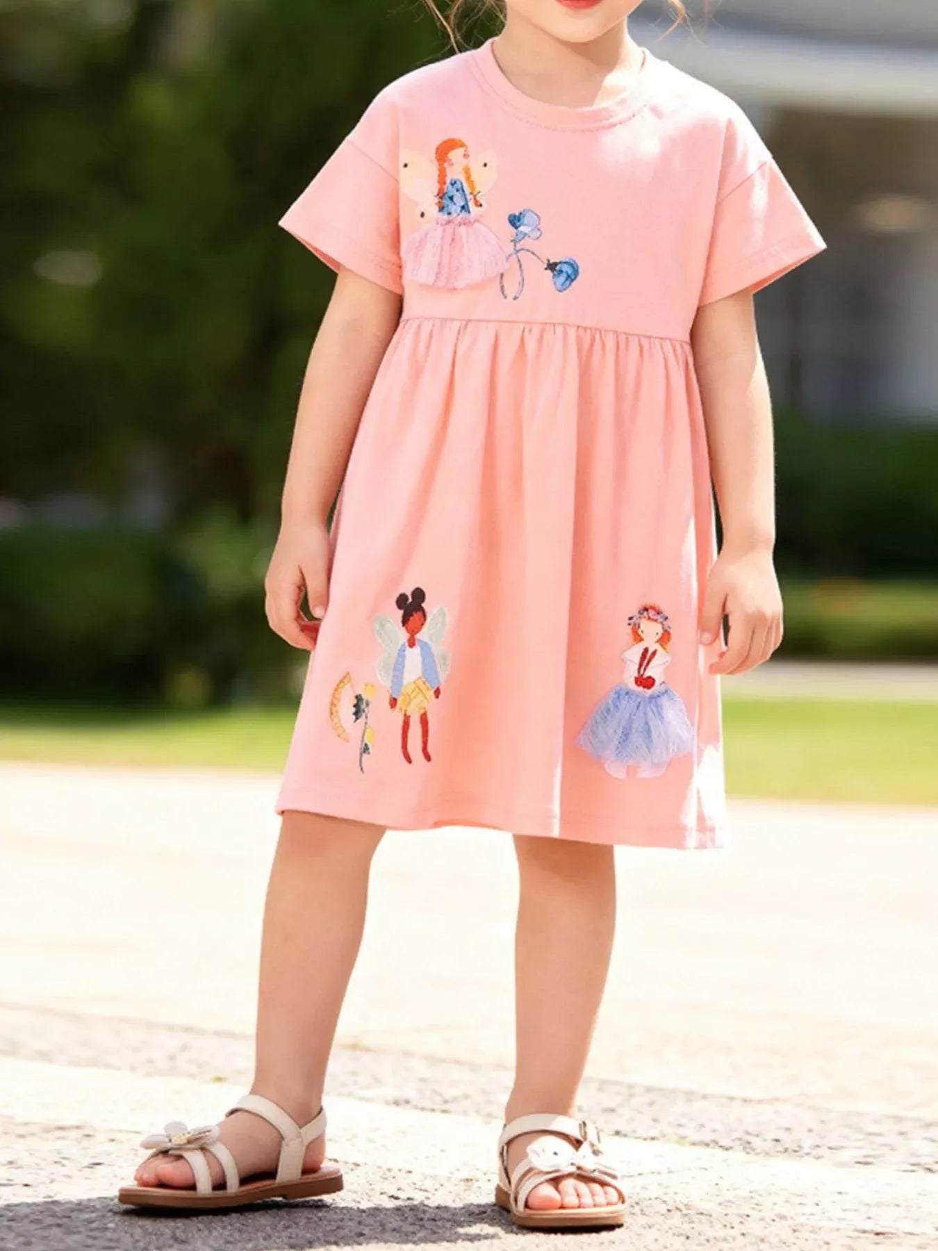 Children's Fairy Short Sleeve Dress - Trendsi - Flyclothing LLC