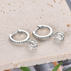 3 Carat Moissanite 925 Sterling Silver Earrings - Trendsi
