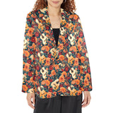 Baha Ranch Colores De Mexico Roses & Guitars Floral Blazer