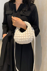 Quilted Puffy Removable Strap Crossbody Bag - Trendsi - Flyclothing LLC