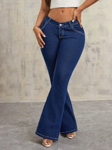 Flare Jeans with Pockets - Trendsi - Flyclothing LLC