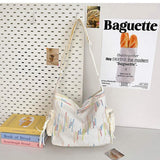 Contrast Texture Shoulder Bag - Trendsi - Flyclothing LLC