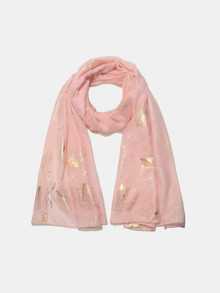 Ginkgo Leaf Polyester Scarf - Trendsi