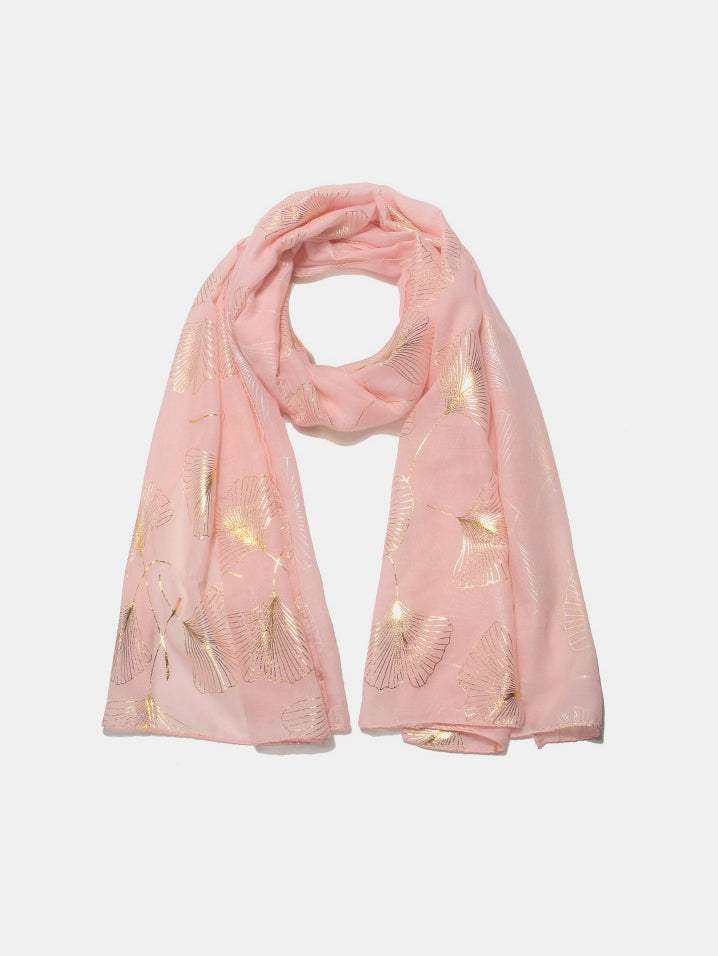 Ginkgo Leaf Polyester Scarf - Trendsi - Flyclothing LLC
