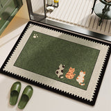 Stain-resistant Diatomaceous Earth Rug That Absorbs Water And Dries Quickly