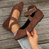 Crisscross Point Toe Flat Slip-Ons - Trendsi - Flyclothing LLC