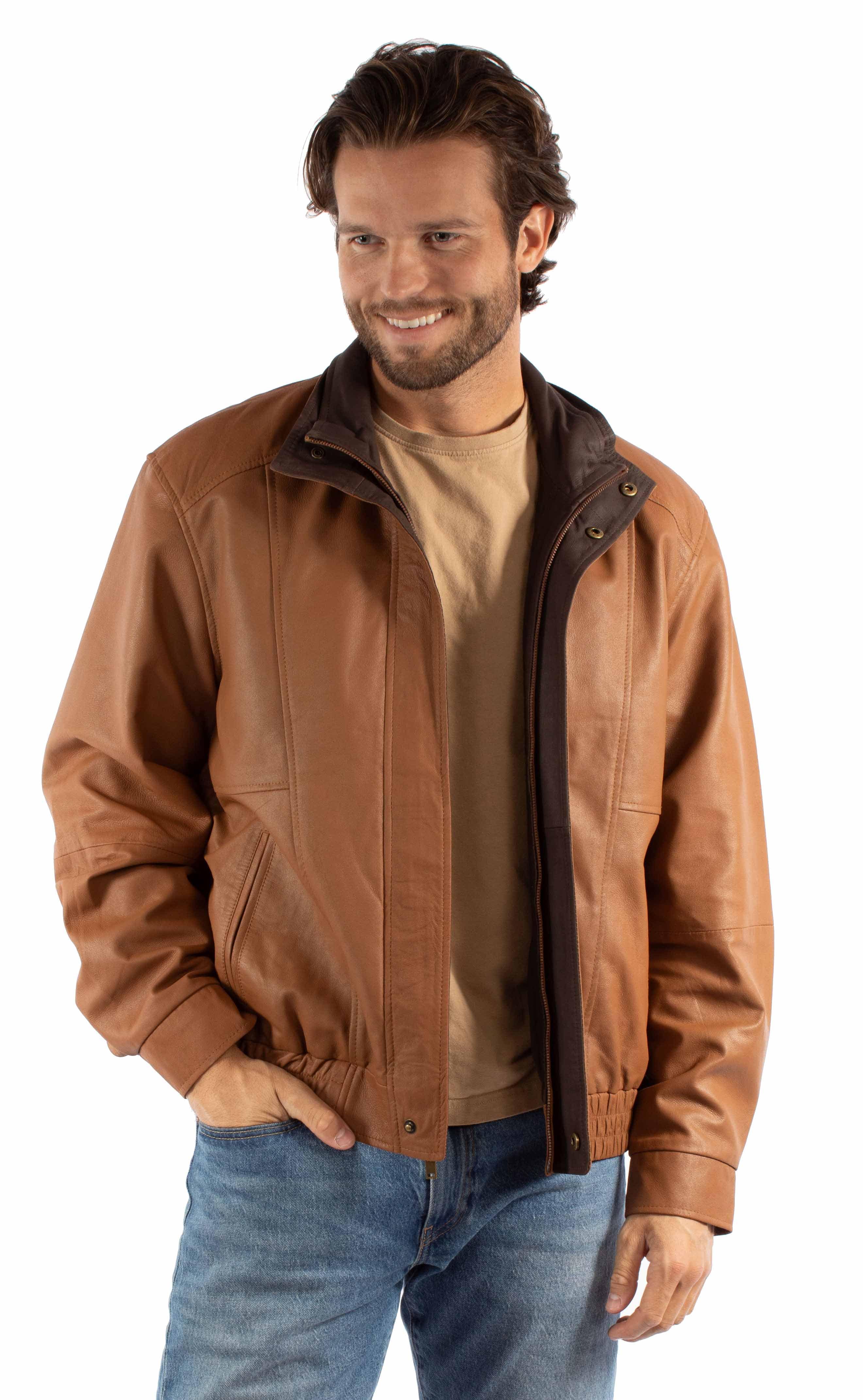 Scully Leather Leatherwear Mens Double Collar Jacket - Scully Leather