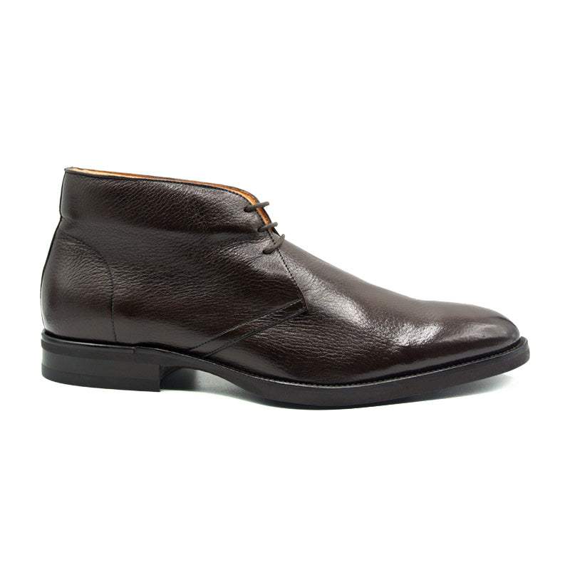 48-590-DBR MARCO Deerskin Chukka Boot, Dark Brown - Zelli Italia - Flyclothing LLC