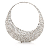 16" Silver and Faux Crystal Bling Ring Basket - Homeroots - Flyclothing LLC