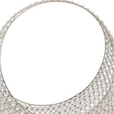16" Silver and Faux Crystal Bling Ring Basket - Homeroots - Flyclothing LLC