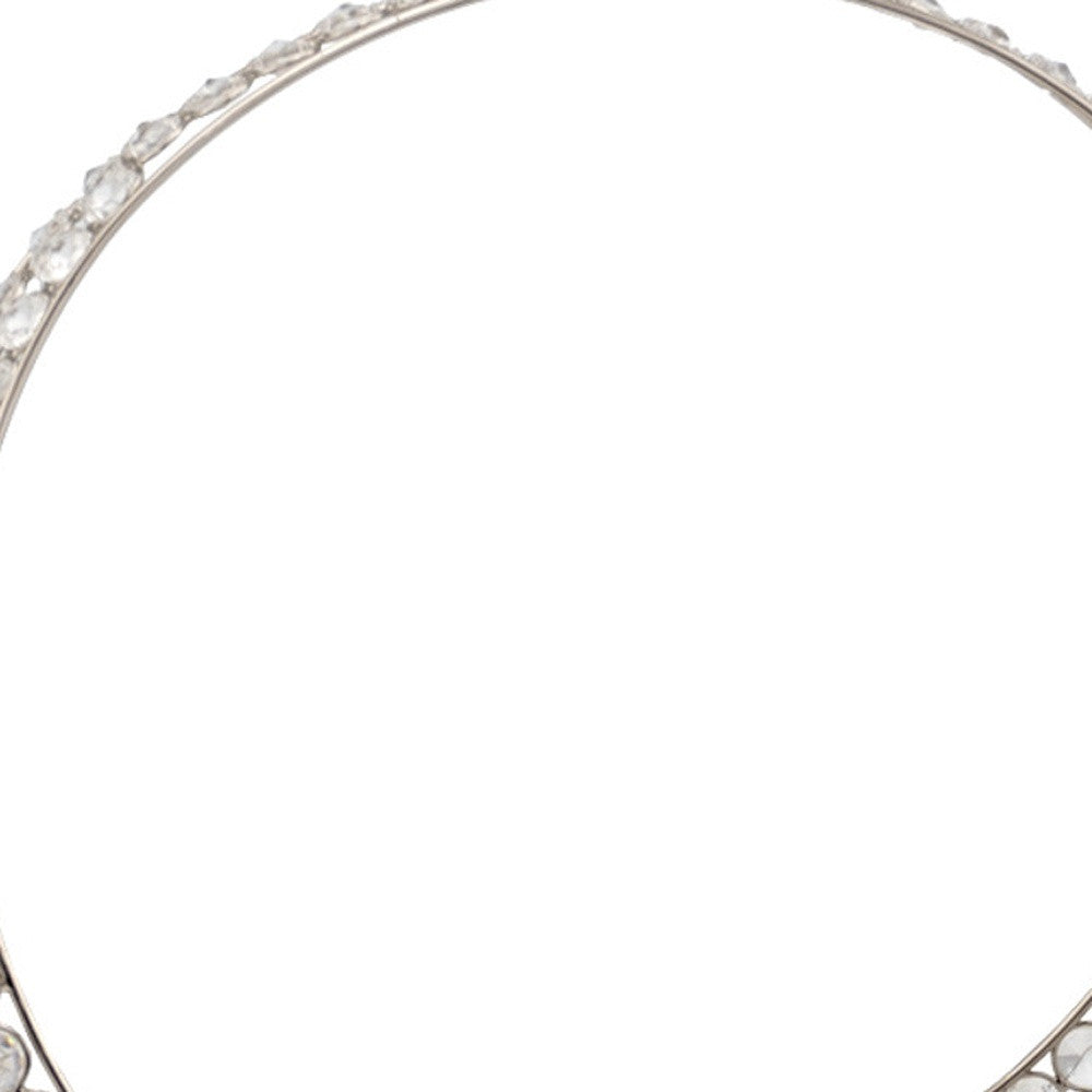 16" Silver and Faux Crystal Bling Ring Basket - Homeroots - Flyclothing LLC