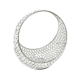 13" Silver and Faux Crystal Bling Ring Basket - Homeroots - Flyclothing LLC