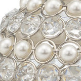 Set Of Two 5" Silver And Clear Faux Crystal Decorative Orb Sculptures - Homeroots - Flyclothing LLC