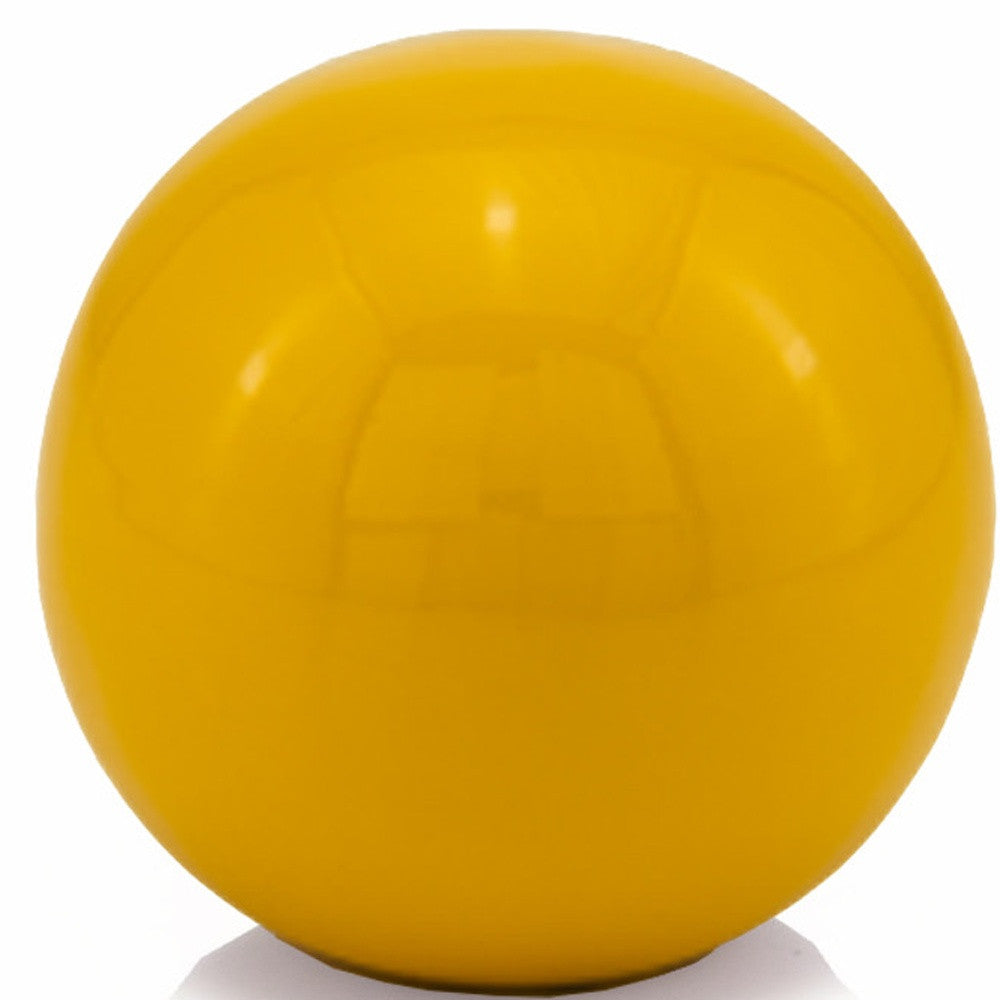 4" Yellow Metal Decorative Orb - Homeroots