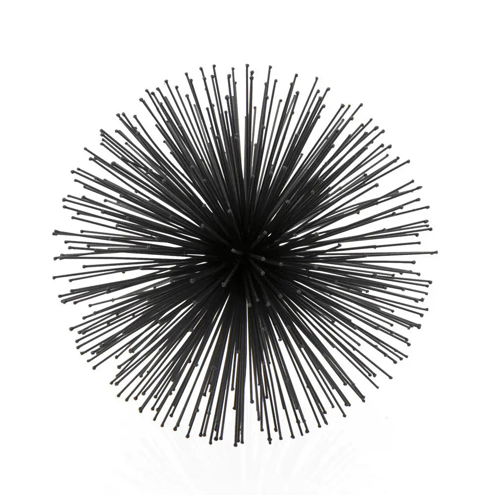 10" Black Iron Decorative Orb Tabletop Sculpture - Homeroots - Flyclothing LLC