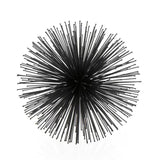 10" Black Iron Decorative Orb Tabletop Sculpture - Homeroots