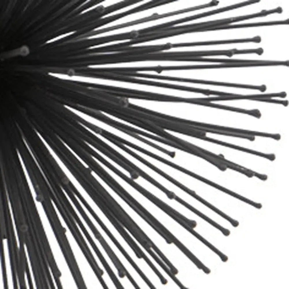 8" Black Iron Decorative Orb Tabletop Sculpture - Homeroots - Flyclothing LLC