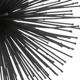 8" Black Iron Decorative Orb Tabletop Sculpture - Homeroots