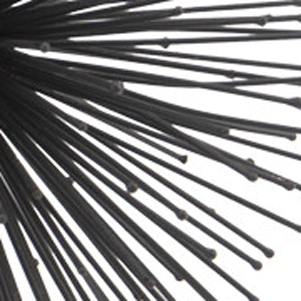 8" Black Iron Decorative Orb Tabletop Sculpture - Homeroots - Flyclothing LLC