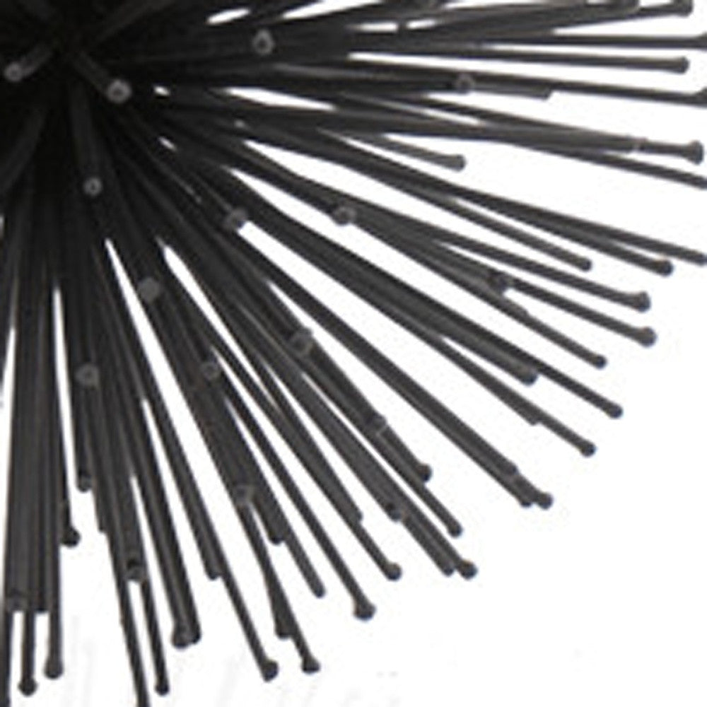 6" Black Iron Decorative Orb Tabletop Sculpture - Homeroots - Flyclothing LLC