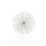 8" White Iron Decorative Orb Tabletop Sculpture - Homeroots - Flyclothing LLC