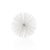 8" White Iron Decorative Orb Tabletop Sculpture - Homeroots - Flyclothing LLC