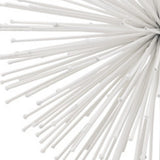 8" White Iron Decorative Orb Tabletop Sculpture - Homeroots - Flyclothing LLC