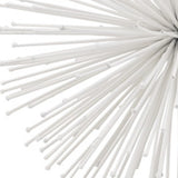 8" White Iron Decorative Orb Tabletop Sculpture - Homeroots - Flyclothing LLC