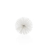 6" White Metal Spiky Sphere - Homeroots
