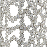 47" Crystal Glass Silver Oval Floor Vase - Homeroots