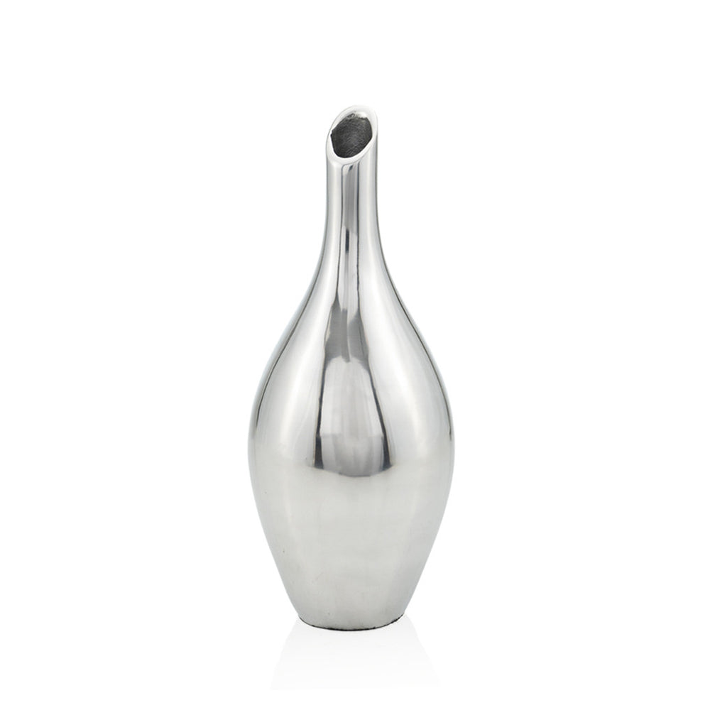 16" Aluminum Silver Bud Table Vase - Homeroots - Flyclothing LLC