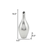 16" Aluminum Silver Bud Table Vase - Homeroots - Flyclothing LLC