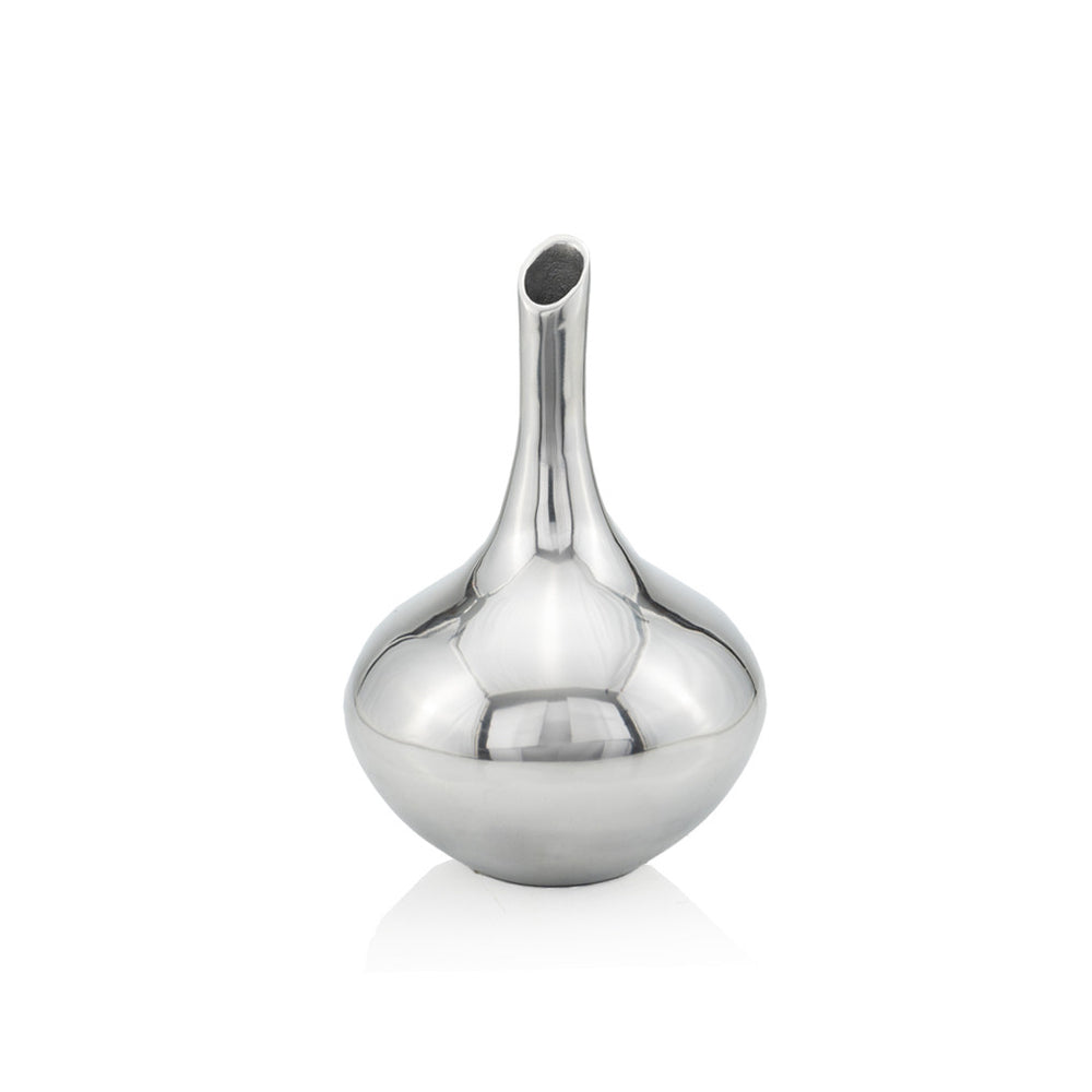 13" Aluminum Silver Bud Table Vase - Homeroots - Flyclothing LLC