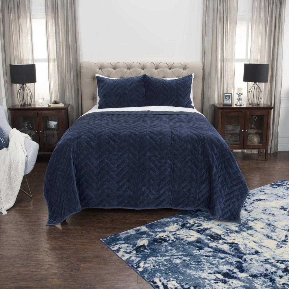Indigo Queen 100% Cotton 300 Thread Count Dry Clean Only Down Alternative Comforter - Homeroots - Flyclothing LLC